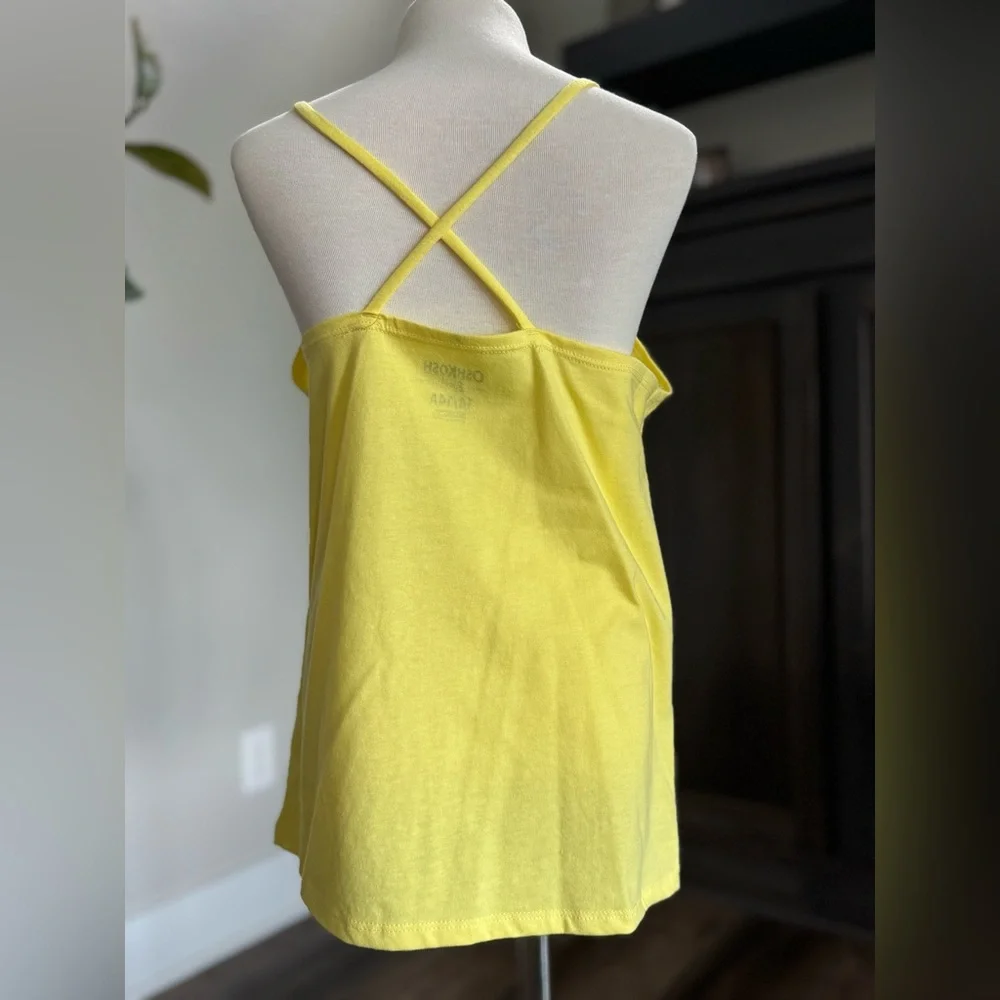 OshKosh B'gosh Girls 14 Yellow Embroidered Tank Top Never Worn